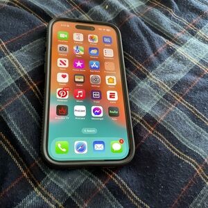 Apple iPhone with Black Case